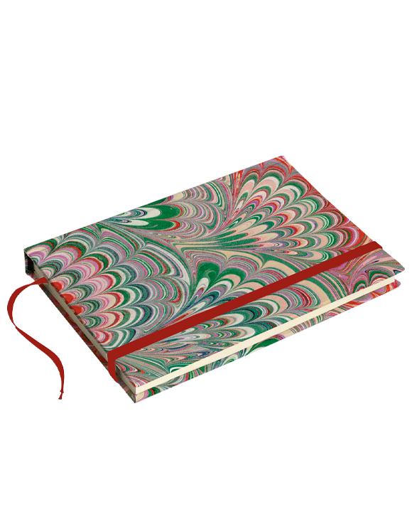 Livre A6 "Pavonata viola - rosso"