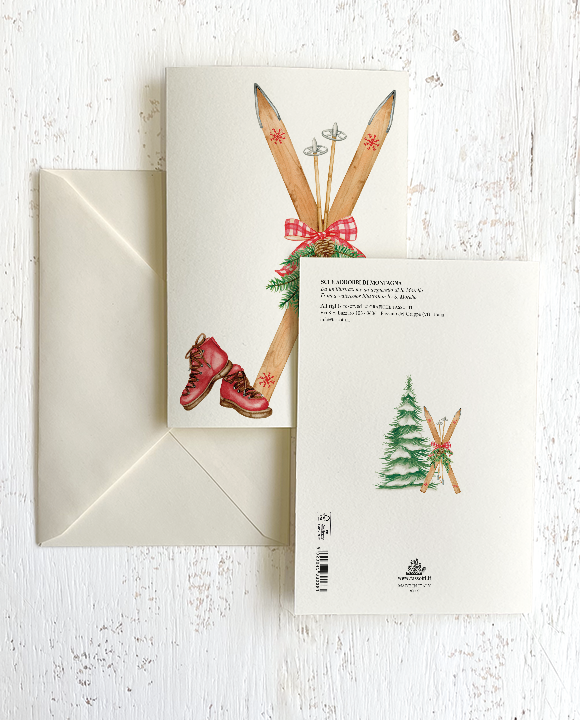 Card "Sci e Addobbi di montagna"