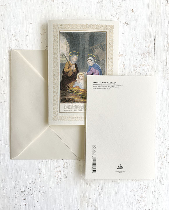 Card "Natività, O Re del cielo"