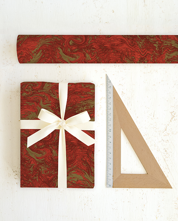 Papier "Marmorata rosso-oro"