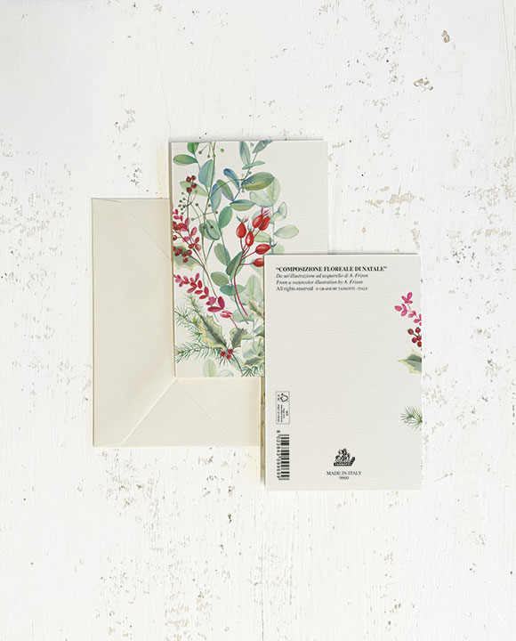 Card "Composizione floreale di Natale"