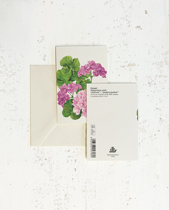 Card "Geranei rosa"