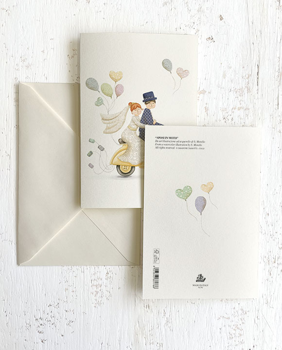 Card "Sposi in moto"