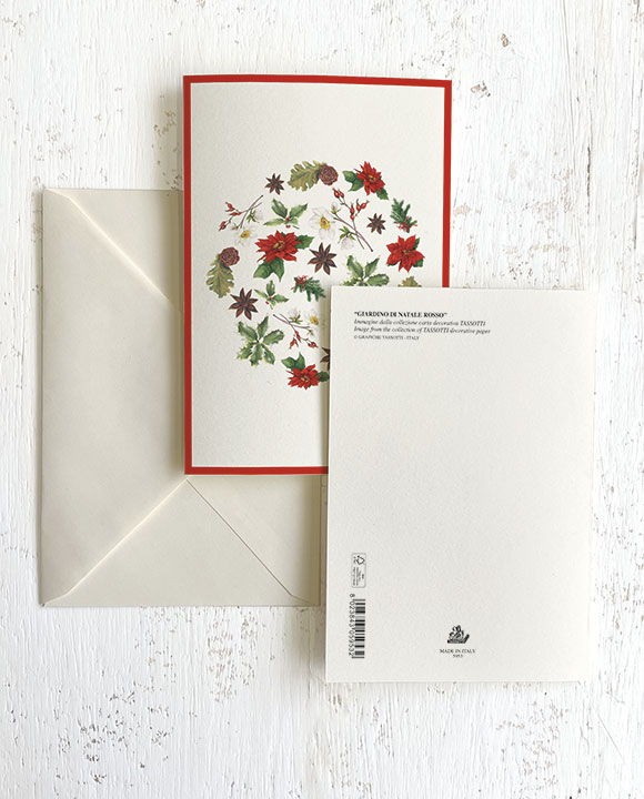 Card "Giardino di Natale rosso"