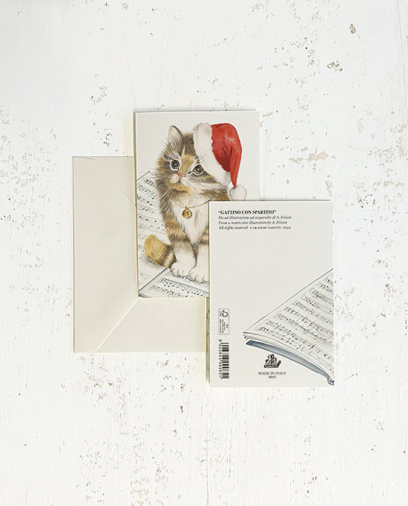 Card "Gattino con spartito"