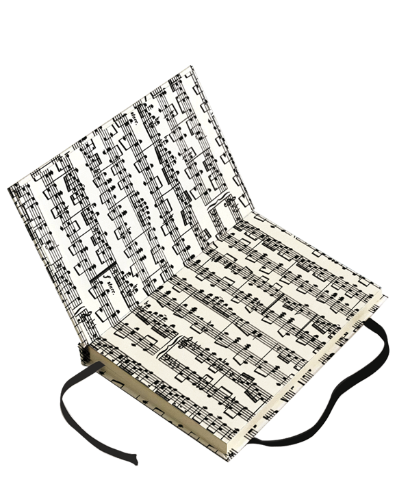 Hard cover book A6 "Musica"