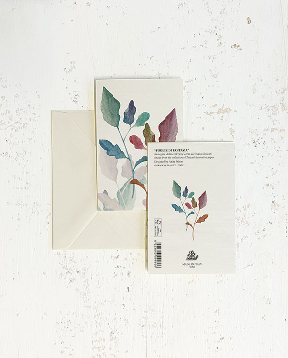 Card "Foglie di fantasia"