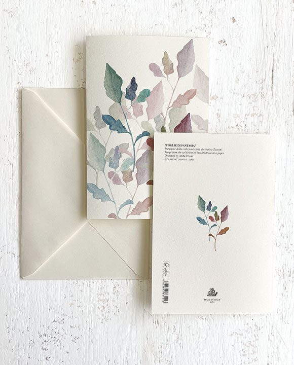 Card "Foglie di fantasia"