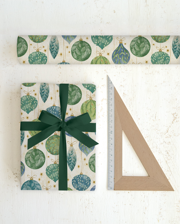 Papier "Sfere e gocce di Natale"
