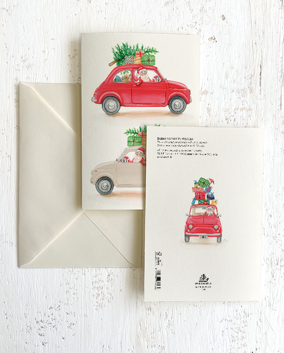 Tarjeta "Babbo Natale in viaggio"