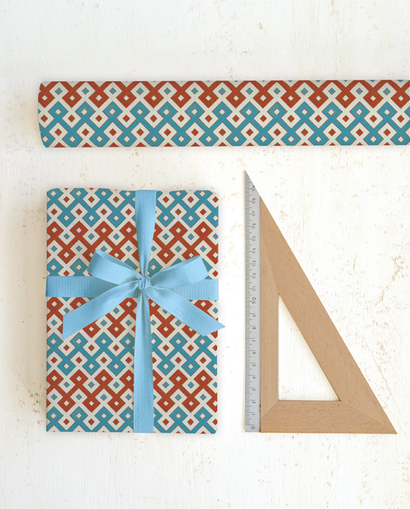 Papel "Pavimento blu-rosso"
