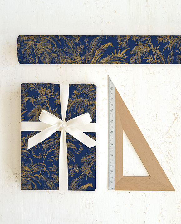 Papier "Damascato Blu / Oro"