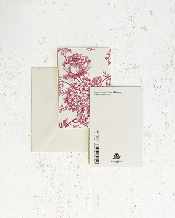 Card "Foglie rosa"