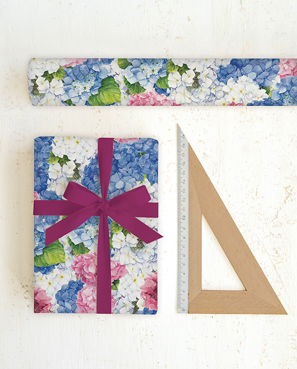 Paper "Ortensie rosa-blu"