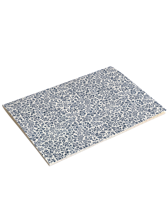 Liniertes Heft mit Klammerheftung A5 "Fiorata blu"