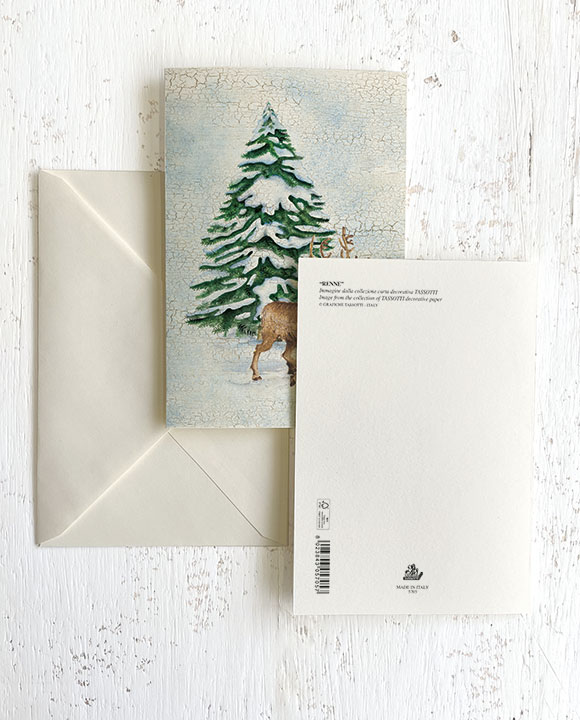Card "Renne e Abete"