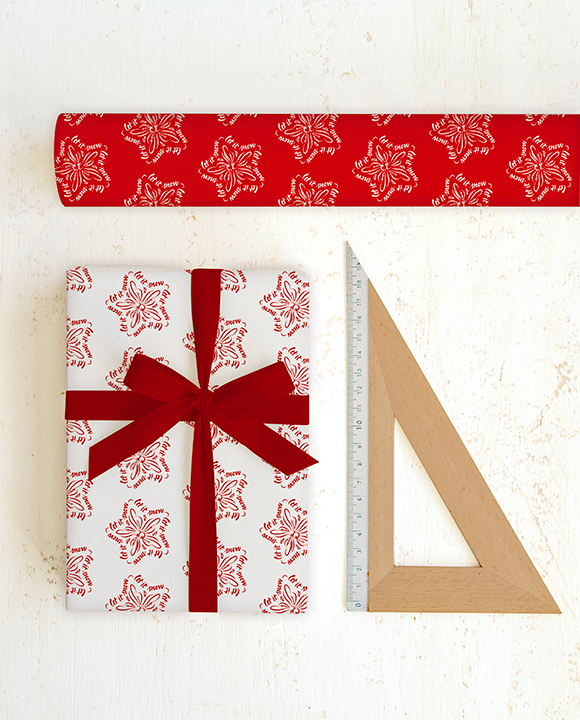 Papier "Let it snow in red"