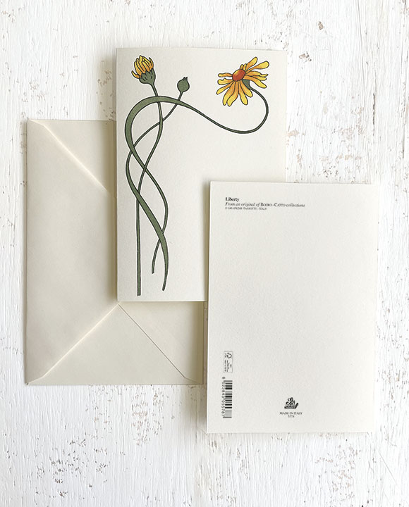 Card "Liberty fiore giallo"