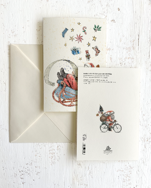 Carte "Babbo Natale con lista dei desideri"