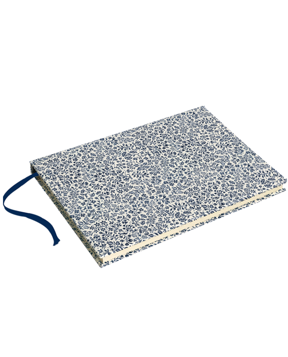 Taccuino cartonato "Remondini fiorata blu"