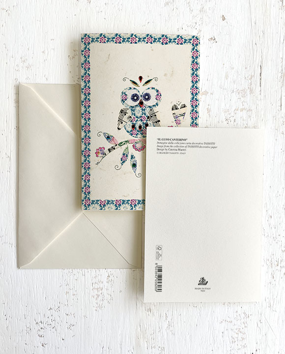 Card "Il gufo canterino"