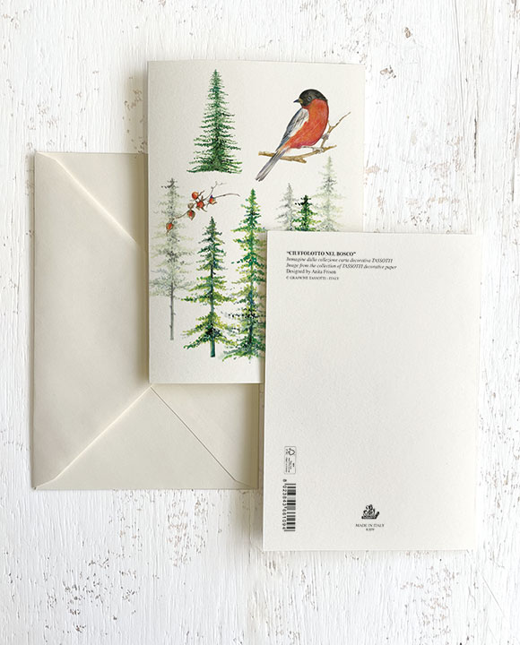 Card "Ciuffolotto nel bosco""