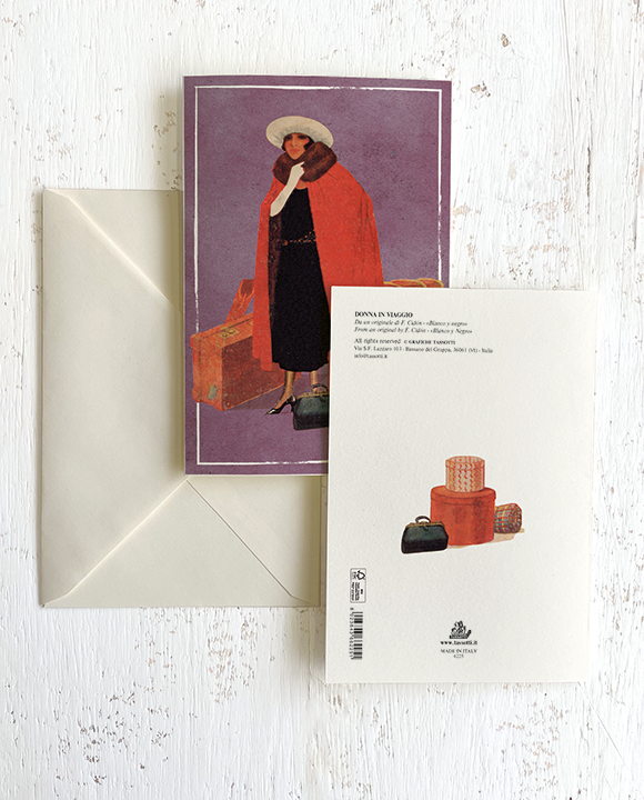 Card "Donna in viaggio"