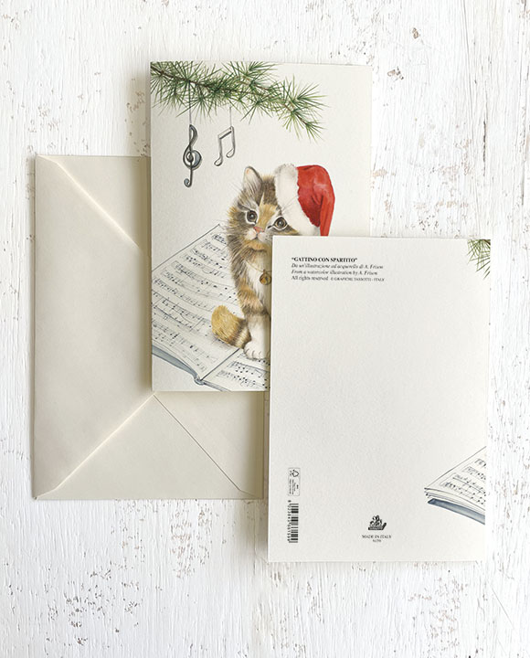 Card "Gattino con spartito"