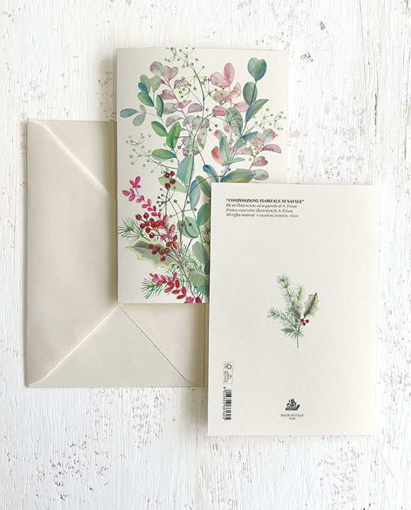 Card "Composizione floreale di Natale"