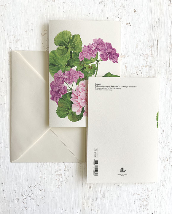 Card "Geranei rosa"