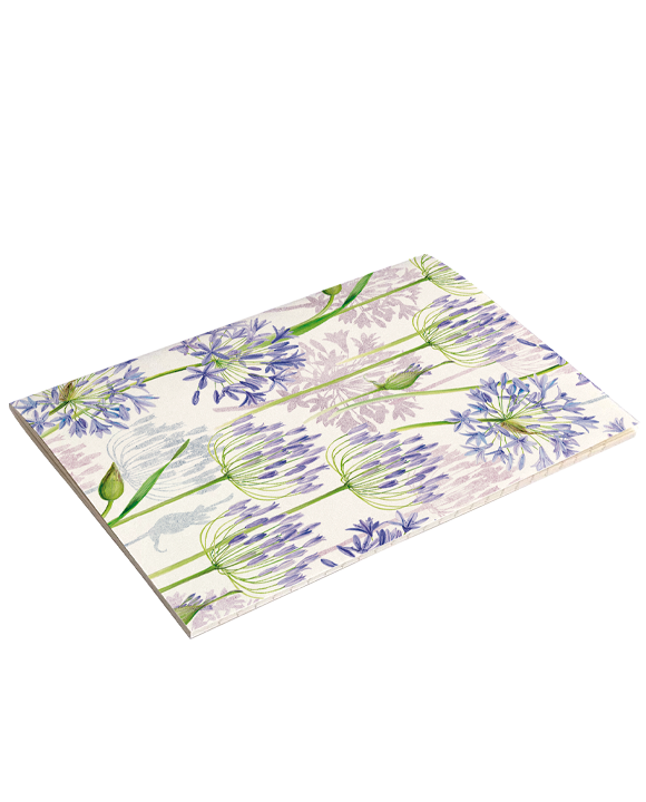 Quaderno punto metallico a righe A6 "Agapanthus"