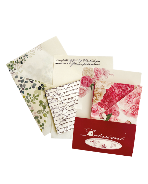 Briefpapier mit farbige Umschlag "Eucalipto"