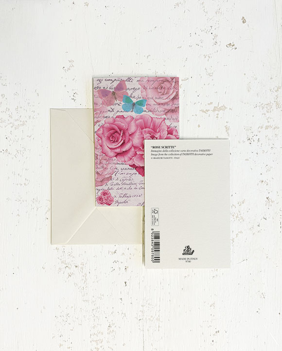 Card "Rose scritte"