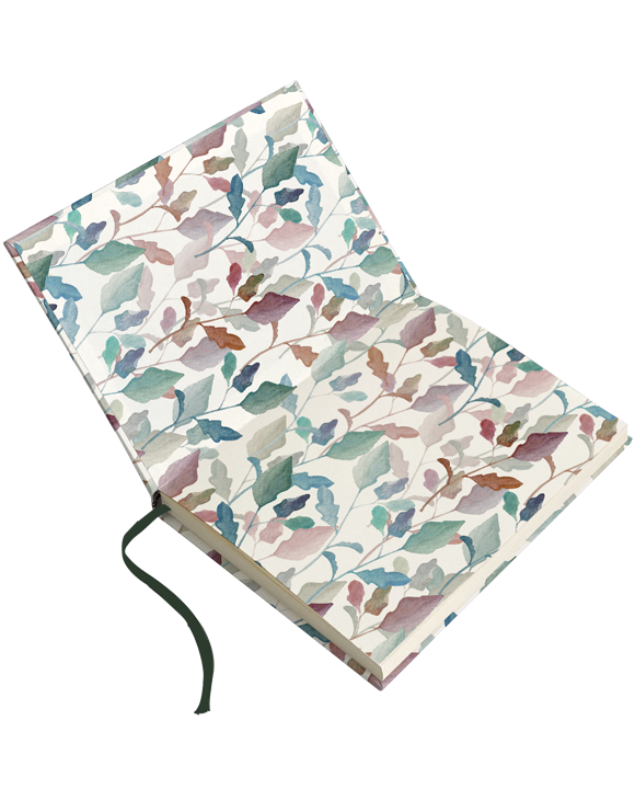 Hard cover book A5 "Foglie di fantasia"