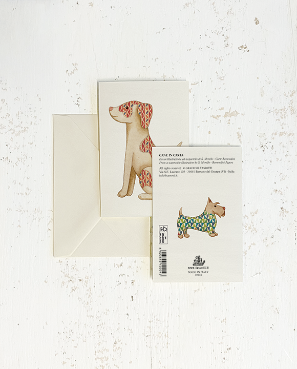 Tarjeta "Cane in carta"