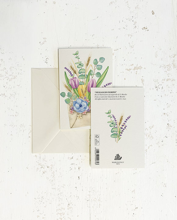 Card "Messaggio fiorito"