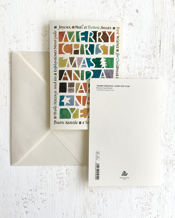 Card "Merry Christmas - Happy new year"