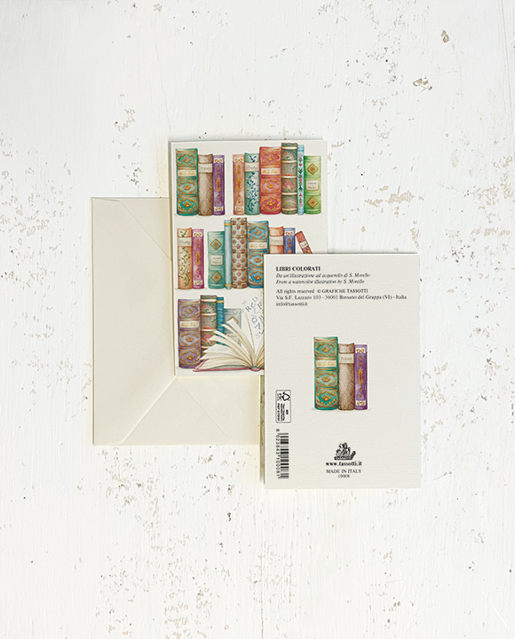 Tarjeta "Libri Colorati"