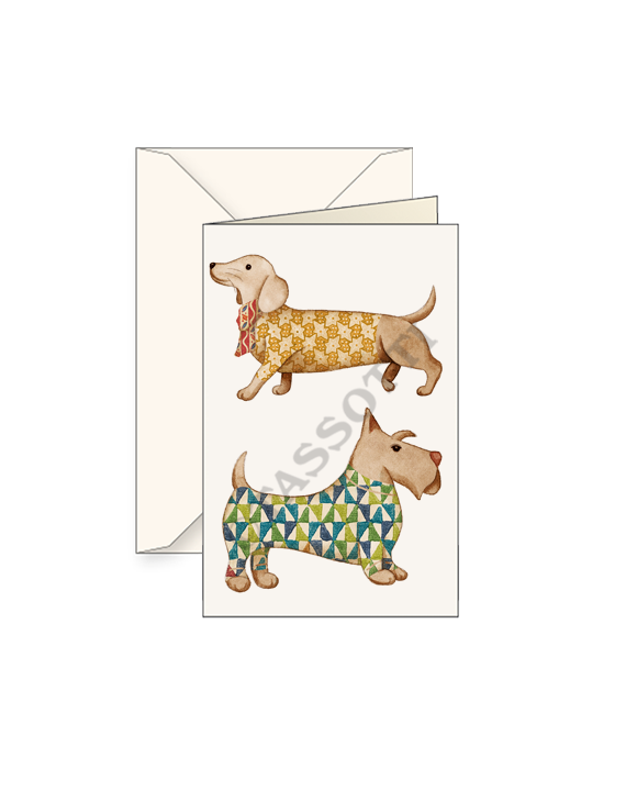 Card "Coppia di cani"