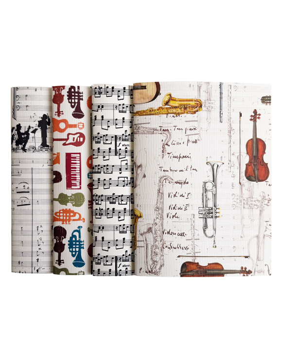 4 quaderni assortiti pagine bianche A5 - Musica