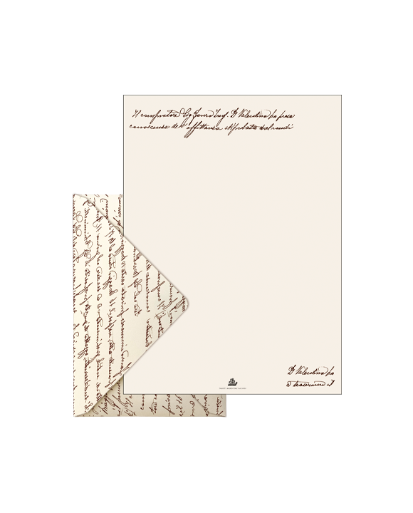 Carta da lettere con busta fantasia "Scrittura"