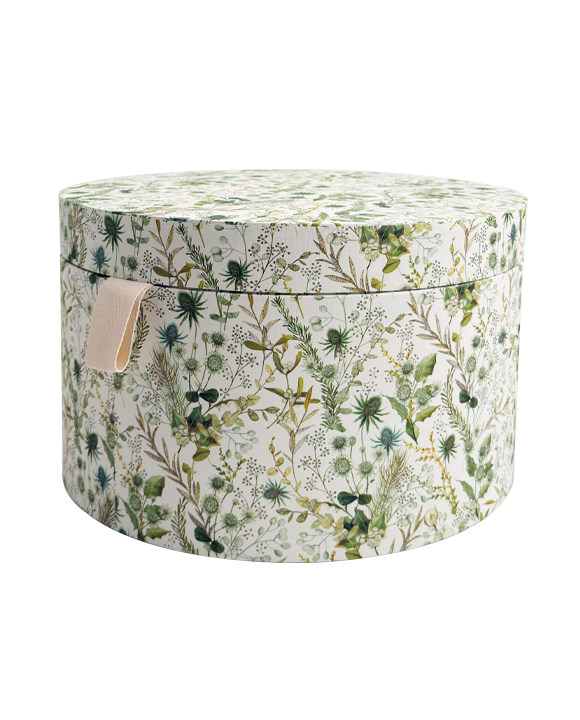 Cappelliera "Composizione floreale verde-oro"