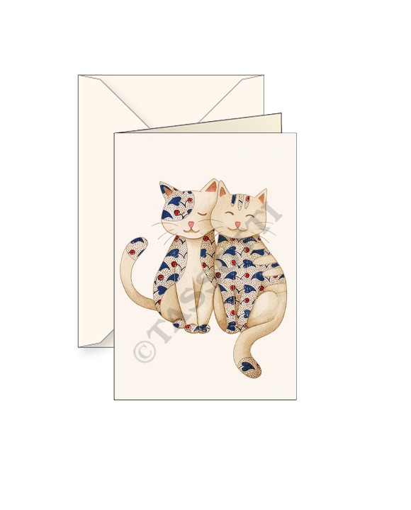 Card "Coppia di gatti"